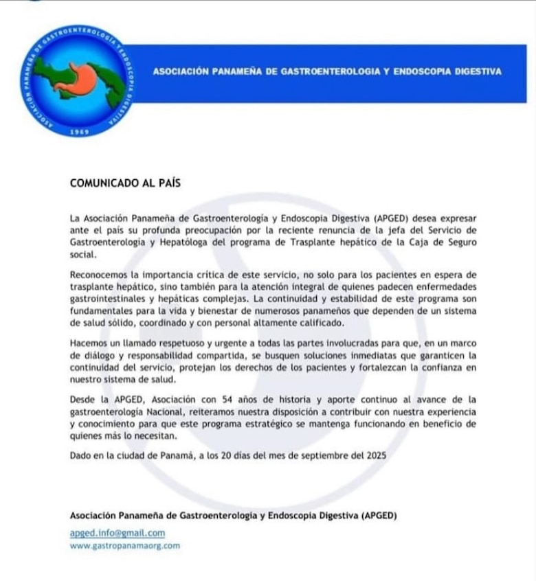 Gastros advierten: renuncia clave en la CSS pone en riesgo trasplantes de hígado