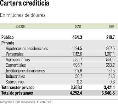 Banco Nacional eleva cartera de préstamos 16.8% en 2018
