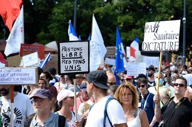 Nueva jornada de manifestaciones contra el pasaporte sanitario en Francia