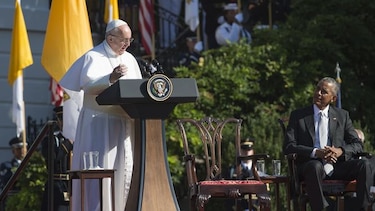 Inclusión social y cambio climático, dos temas del primer discurso del Papa en Washington