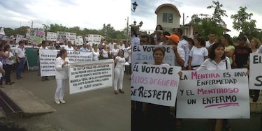 Marcha a favor de diputada impugnada