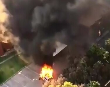Reportan incendio en iglesia de la policía en la primera protestas del año en Chile