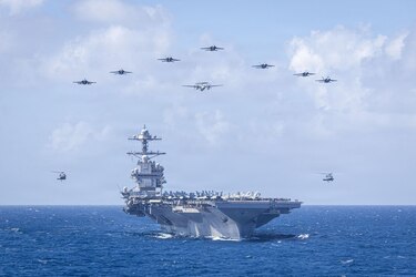 Portaaviones USS Gerald R. Ford arriba a la costa israelí, sumándose al despliegue 