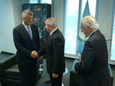 Presidente Kosovo, Hashim Thaçi visita el Parlatino