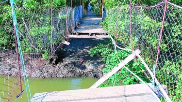 Heridas 14 personas tras colapsar puente