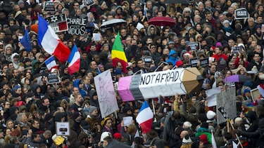 Jefes de Estado y de gobierno en manifestación de París