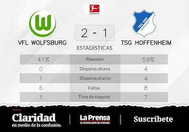 VfL Wolfsburg vence ante TSG Hoffenheim y sigue cosechando triunfos