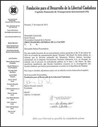 Autoridades de Brasil solicitan asistencia judicial a Panamá para investigar a Odebrecht