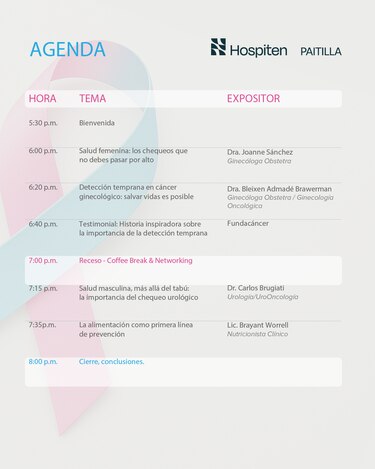 Hospiten Paitilla realizará evento Pink & Blue, Be Brave: Dos colores, juntos por la detección temprana