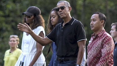 La familia Obama pasa unas vacaciones en Indonesia