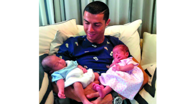 Ronaldo está feliz por conocer a sus gemelos