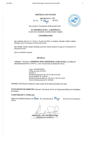 Roberto Arosemena reemplazará a Ricardo Landero como viceministro del Mides
