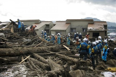 Ya son 26 los desaparecidos y 39 los muertos por inundaciones en Japón