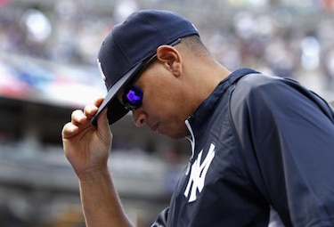 Alex Rodríguez sale de la alineación de los Yankees