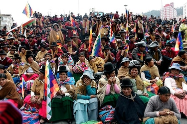'Que vuelva Evo', grita una enardecida multitud aymara en La Paz