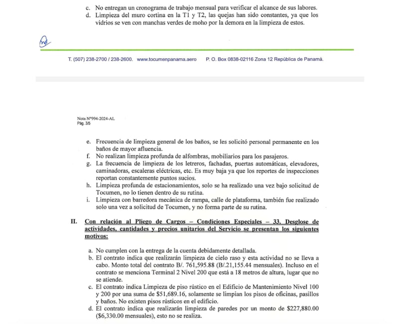 Estos son algunos de los incumplimientos que le señaló AITSA a Hombres de Blanco, por lo que tomó la decisión de dar por terminado su contrato. No obstante, ahora la empresa está ofreciéndose para hacer labores similares y más especializadas para hospitales del Ministerio de Salud.