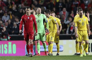 Portugal se estrella ante Ucrania en el regreso de Cristiano Ronaldo