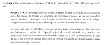 Choque en la Asamblea por anteproyecto que permitiría nombrar a diputados suplentes