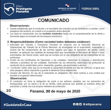 Autoridades definen normas de circulación para el transporte colectivo y selectivo a partir del lunes