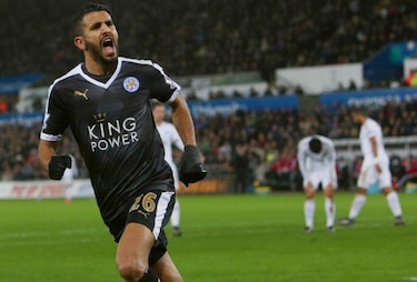 Leicester gana 3-0 y es líder en la liga inglesa