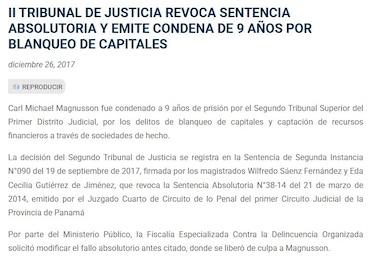 Condenado en Panamá, vinculado a redes offshore: el pasado del sueco Mikael Magnusson