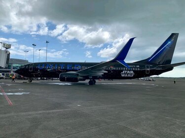 Avión de United Airlines alusivo a ‘Star Wars’ llegó a Panamá