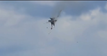 Dos aviones de combate colisionan durante un espectáculo aéreo en Idaho