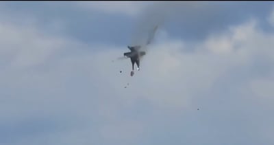 Dos aviones de combate colisionan durante un espectáculo aéreo en Idaho