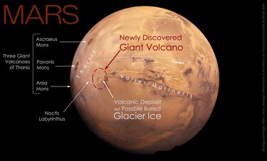 Descubren un volcán gigante en Marte que siempre estuvo a la vista