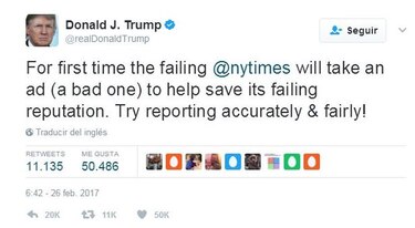 Donald Trump intensifica su enemistad con los medios de comunicación