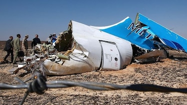 Restos de avión ruso serán trasladados a un sitio seguro en El Cairo