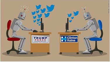 Estudio científico revela que campañas de Trump y Clinton crearon 400 mil cuentas falsas en Twitter