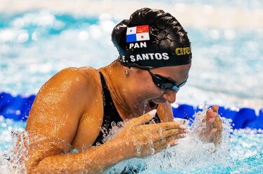Emily Santos se cuelga el oro en los 100 metros pecho en los Juegos Panamericanos Junior