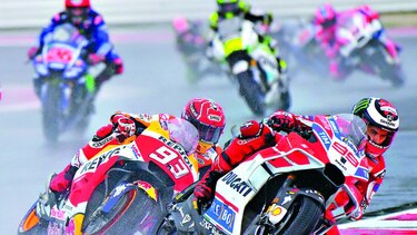 Márquez se impuso ayer en un etapa con mucha lluvia