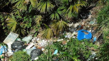Vertedero afecta el cauce de una quebrada y dos ríos en Los Santos