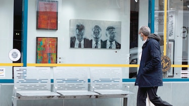Arte en las vitrinas cerradas de Nueva York