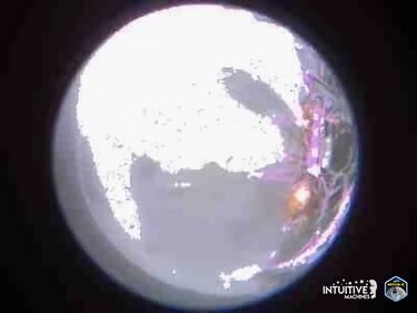 El módulo Odiseo envía sus primeras imágenes desde la Luna