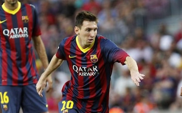 Messi hace trabajo de fisioterapia con el Barça