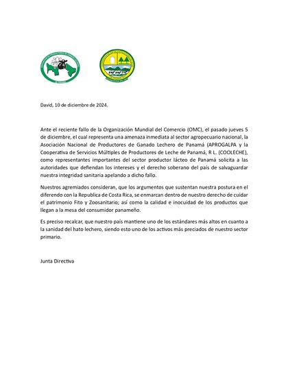 Productores de leche le piden al gobierno apelar fallo de la OMC para proteger la integridad sanitaria