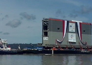 Llega primera compuerta a las nuevas esclusas en el Pacífico