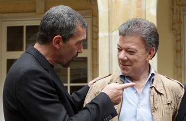 Antonio Banderas en Colombia para rodar película sobre mineros chilenos