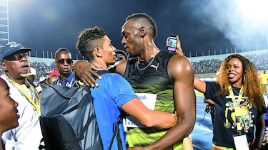 El rey del atletismo Bolt y su heredero