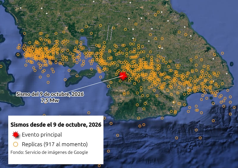 Panamá registra 917 réplicas tras el terremoto de Azuero; también sismos en Chiriquí y Bocas del Toro