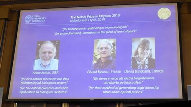 Tres científicos ganan Nobel de Física por trabajo con láser