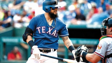 Rougned Odor se luce con el madero en las Grandes Ligas