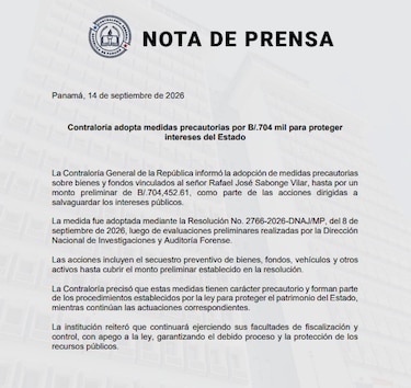 Contraloría ordena secuestro preventivo de bienes vinculados al exministro Rafael Sabonge