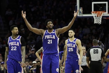 Embiid lidera triunfo de los Sixers ante los Rockets de Harden