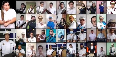Con 253 músicos, Banda Republicana realiza presentación en virtual en honor a la patria