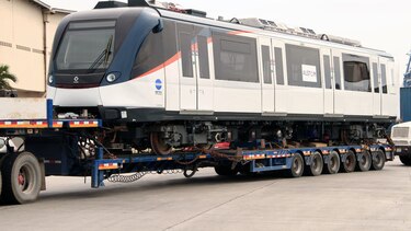 Llega el primer tren de la Línea 2 del Metro de Panamá
