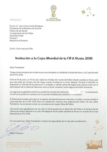 Contraloría refrenda $100 mil para viaje de Varela al Mundial de Rusia